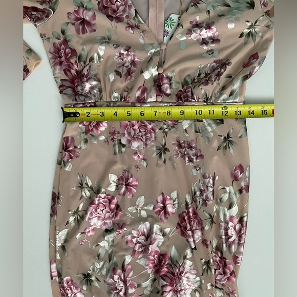 Show me your mumu Carmella Maxi Romper Floral long sleeve small pink metallic - Picture 7 of 16